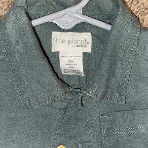 Little Planet by Carter’s Baby Boy’s Linen Short Set